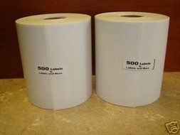 2 Roll of 500 4x3 Direct Thermal Labels Zebra 2844 Eltron Compatible - 1" Core for Zebra GC420d GC420t GK420d...