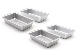 Astra Gourmet Commercial Grade Nonstick Carbon Steel Mini Loaf Pan Set, 2 Count(5 1/2"x3"x1")