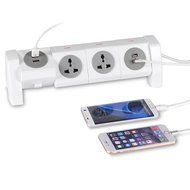 6 Outlet Surge Protector, JBonest 4 USB Charger Ports Rotatable Power Strip 6-Feet Power Cord N6