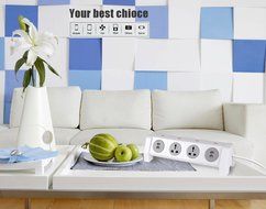 6 Outlet Surge Protector, JBonest 4 USB Charger Ports Rotatable Power Strip 6-Feet Power Cord N7
