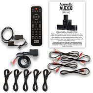 Acoustic Audio AA5104 600W 5.1 Speaker System with Bluetooth, Optical Input and 5 Extension Cables AA5104BD-5
