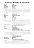 General X-470-B 4" Direct Theramal Barcode Label Printer 203 DPI - USB2.0 8MB SDRAM 4MB Flash N2