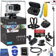 Gopro Hero 4 Black 14 Piece Frontier Bundle Includes: Go Pro Hero4 Black + Case + Floaty Bobber + Chest Strap...