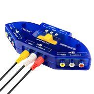 Insten 3 Way AV Audio Video RCA Switch Switcher Splitter w/ Cable N4