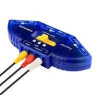 Insten 3 Way AV Audio Video RCA Switch Switcher Splitter w/ Cable N5