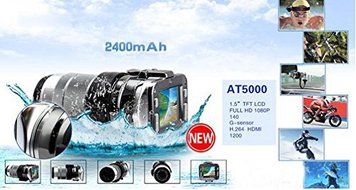 Ambarella A5 Chip HD 1080P Sports Action Helmet Car DVR Cam 1.5" Screen AT5000 N3