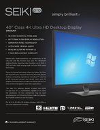Seiki Pro SM28UTR 28-Inch 4K UHD 3840x2160 Led-Lit Monitor N9