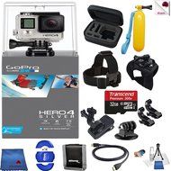 Gopro Hero 4 Silver 13 Piece Expedition Bundle Includes: Go Pro Hero4 Silver + Case + Floaty Bobber + Head Strap...