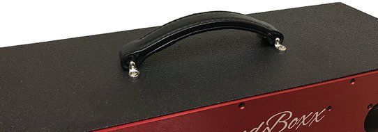 DiamondBoxx Model L Wireless BlueTooth Speaker / Boombox (Black with Red Aluminum) N2