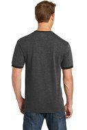 Port &amp; Company PC54R 100% Cotton Ringer Tee - Dark Heather Grey/Jet Black - M N14