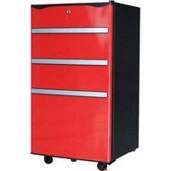 Igloo 3.2 cu ft Toolbox Refrigerator with Locking Wheels, Red