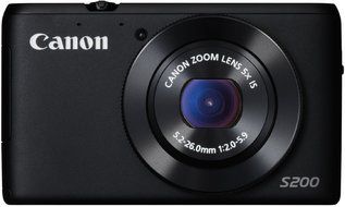 Canon PowerShot S200 - Digital camera - compact - 10.1 Mpix - 5 x optical zoom - Wi-Fi - black N4