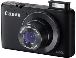 Canon PowerShot S200 - Digital camera - compact - 10.1 Mpix - 5 x optical zoom - Wi-Fi - black N5