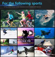Dazzne P2 Plus WIFI Waterproof Sports Action Camera 2K 1080P 60fps HD 2.0Inch