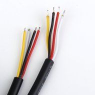 2pcs 50cm Waterproof LED Lamp 4 Cores Male/Female Plug Cables Wire N5