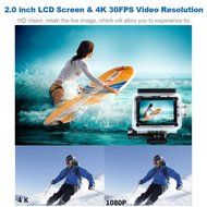 SANNYSIS Waterproof Case 1080P 4K WIFI Mini Action Cam HD DV Sports Recorder Camera Black N9