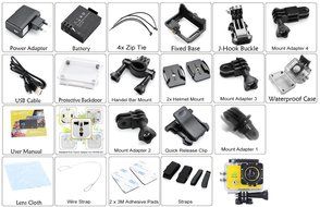 4K Wi-Fi Waterproof Sports Action Camera - 4K Ultra HD, 16MP, 170 Degree Wide Angle, 2 Inch LCD Display, HDMI... N5