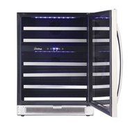 Vinotemp VNTVT-46-2Z-SSDST 46-Bottle Dual-Zone Connoisseur Series Wine Cooler, Stainless Steel N3
