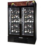 Beverage-Air MMRR49-1-B-LED MarketMax 52" Two Section Glass Door Reach-In Wine Merchandiser with LED Lighting...