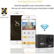 AKEDRE&reg; Sports Action Camera 2.0 " Black Mini Full HD 1080p 12mp Wifi 140&deg; Wide Angle Waterproof Shockproof Helmet... N22