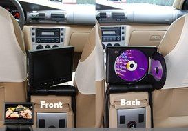 Tan Universal 8.5&quot; Center Console Armrest Swivel Monitor With Built In DVD Player IR &amp; FM... N4