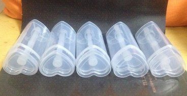 Spring Rose(TM) Heart Shaped Push Pops Cake Ice Cream Container with Lid (pack of 25) N2