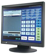 logic controls le1017 17in lcd resistive touch screen usb vga spkr black