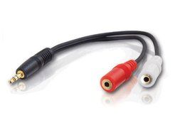 C2G 6in Value Series One 3.5mm Stereo Male To Two 3.5mm Stereo Female Y-Cable / 40426 / N3