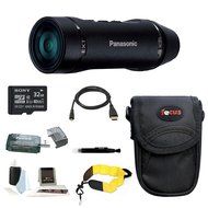 Panasonic A1 Ultra-Light Wearable HD Action Cam - HX-A1MK (Black) with 32GB Accessory Bundle N3