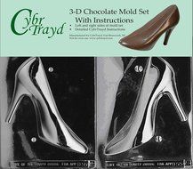 Cybrtrayd D055AB High Heel Shoe Chocolate Candy Mold Bundle with 2 Molds and Exclusive Cybrtrayd Copyrighted 3D...