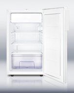 Summit CM411LBI 20" Medically Approved Compact Refrigerator with 4.1 cu. ft. Capacity Ice Cube Manual Defrost... N5