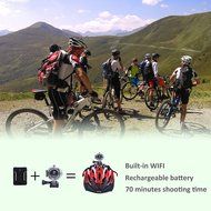Matego 1080P FHD Action Shot Camera Wi-Fi Wireless Live Waterproof Helmet Camera Compatible With IOS And Android... N6