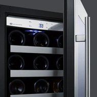 Summit CL15WC 15" 3.2 cu. ft. Capacity Built-In Wine Cellar with Digital Thermostat and Display White LED Lighting... N5