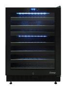 Vinotemp 46 Bottle Dual-Zone Touch Screen Wine Cooler, Black N2