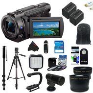 Sony FDR-AX33 4K Ultra HD Handycam Camcorder + Videographer's Essentials Kit - International Version