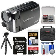 Bell &amp; Howell DV30HD 1080p HD Video Camera Camcorder (Black) with 16GB Card + Case + Flex Tripod + Kit N2