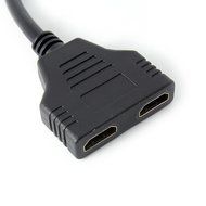 GBSELL HDMI 1 to 2 Split Double Signal Adapter Convert Cable for Video TV HDTV Black N4