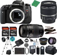 Canon T6s Camera with 18-55mm IS STM + Tamron 70-300mm AF Lens + 2pcs 16GB Memory + Case + Reader + Tripod + ZeeTech...