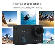 4K WIFI Sport Action Camera,PINGKO 2.0 Inch LCD Screen 12MP 1080P HD 170 Degree Wide Angle Lens Sony Sensor Gyro... N16