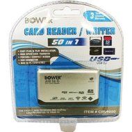 BOWER 50 IN 1 UNIVERSAL CARD READER IS A RAPID 2.0 USB MEMORY CARD READER. IT CA - CRUNI50