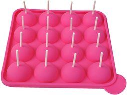 Safstar Silicone Tasty Top Cake Pops Lollipop Sticks Baking Tray Mold (16 cells) N5