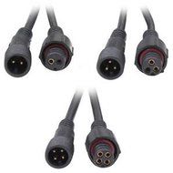 2pcs 50cm Waterproof LED Lamp 4 Cores Male/Female Plug Cables Wire N8
