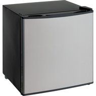 Avanti VFR14PSIS Flush Back Design 1.4 cu ft Dual-Function Refrigerator/Freezer, Black/Grey