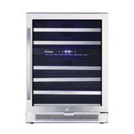 Vinotemp VNTVT-46-2Z-SSDST 46-Bottle Dual-Zone Connoisseur Series Wine Cooler, Stainless Steel N4