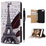 iPhone 7 Case (4.7 inch) - Wallet Folio Flip Premuim PU Leather Case Colorful Print Design with Stand Magnetic... N62