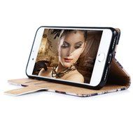 iPhone 7 Case (4.7 inch) - Wallet Folio Flip Premuim PU Leather Case Colorful Print Design with Stand Magnetic... N65