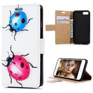 iPhone 7 Case (4.7 inch) - Wallet Folio Flip Premuim PU Leather Case Colorful Print Design with Stand Magnetic... N66