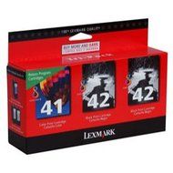 Lexmark 41/42/42 Saver Triple-Pack (1 Color #41 and 2 Black #42)