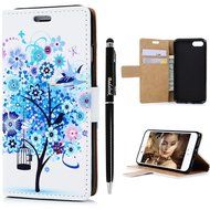 iPhone 7 Case (4.7 inch) - Wallet Folio Flip Premuim PU Leather Case Colorful Print Design with Stand Magnetic... N70