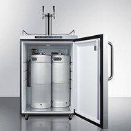 Summit SBC635MOSTWIN 24" Outdoor Beer Dispenser with Dual Tap Digital Thermostat Automatic Defrost Ground Fault... N2